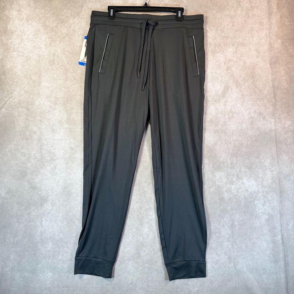 32 Degrees Heat Jogger Pants Men Large Gray Solid Tapered Performance Activewear